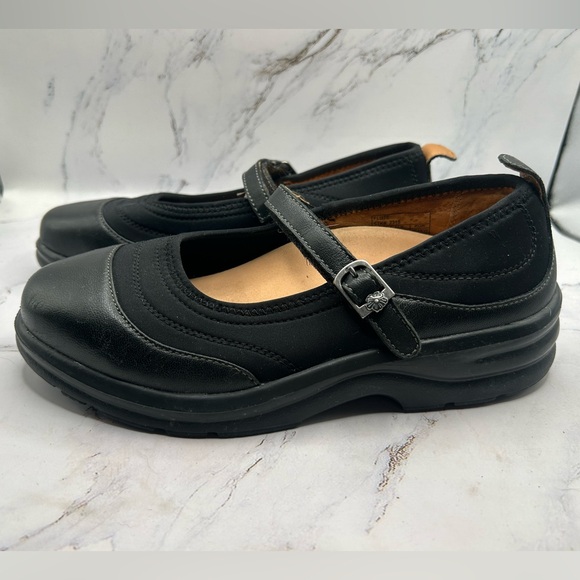 Dr Comfort Mary Jane Flute Size 6.5 Wide Extra Wide Black Leather Lycra Women’s - Picture 1 of 13